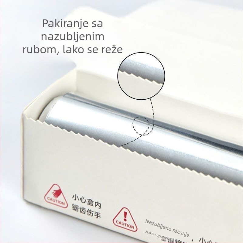 Teška aluminijska folija za roštiljanje i pečenje, otporna na pećnicu i air fryer.