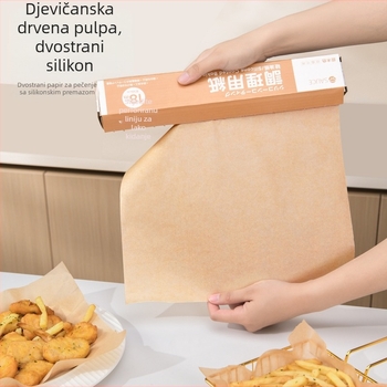 Japanski stil papira za pečenje s silikonom premazom, za pećnicu, roštilj ploču i foliju; papir za apsorpciju ulja za kućnu fritezu na zrak