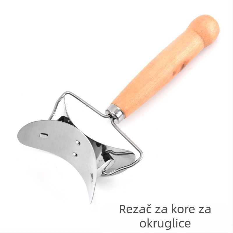 Set za knedle: nehrđajući čelik, ručna forma za knedle i valjak s nožem za kuhinju