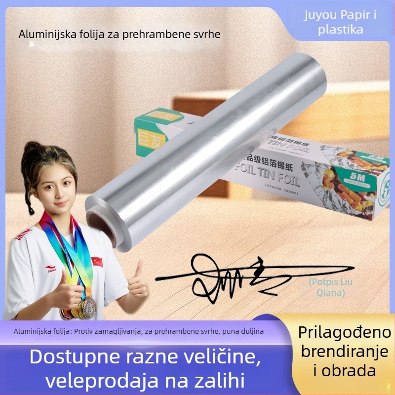 Jednokratni debeli aluminijski folijski rol za roštilj, pećnicu i pakiranje hrane