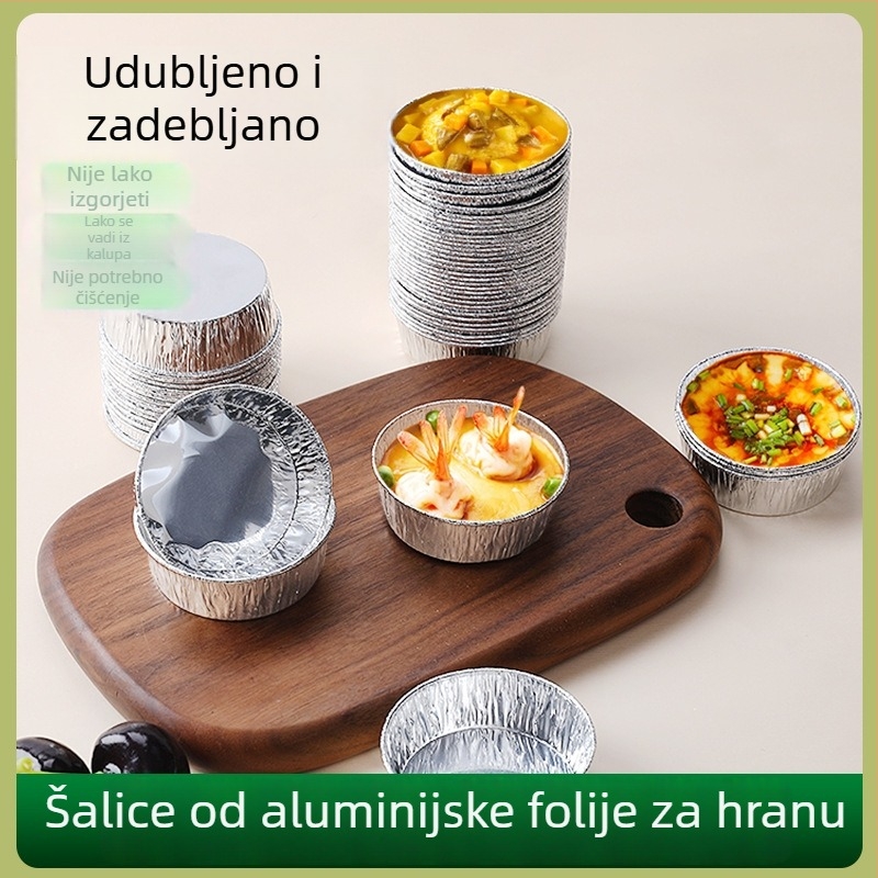 Jednokratne aluminijske posude za pečenje – kalupi za tartaletke i mini kolače, oblik krizanteme