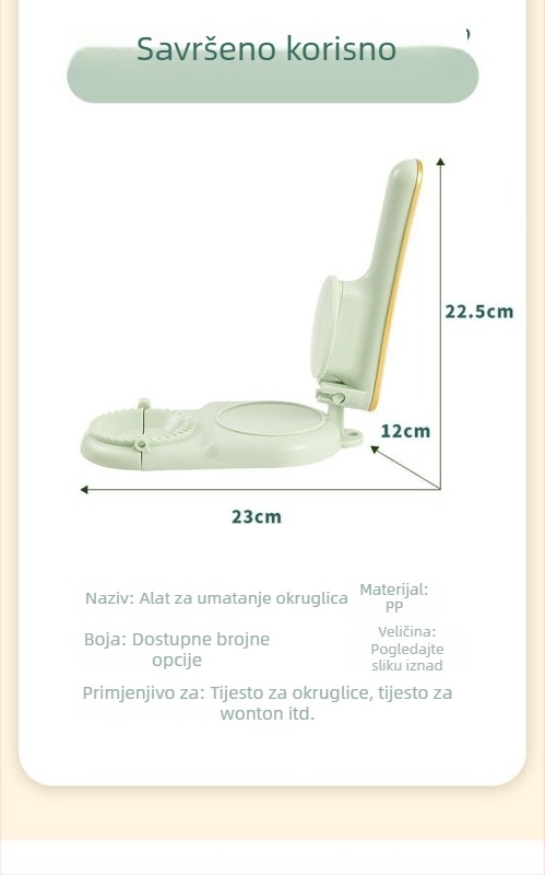Kućni višenamjenski alat za pritiskanje tijesta za knedle, ručna forma za knedle, moderan minimalistički dizajn, na skladištu