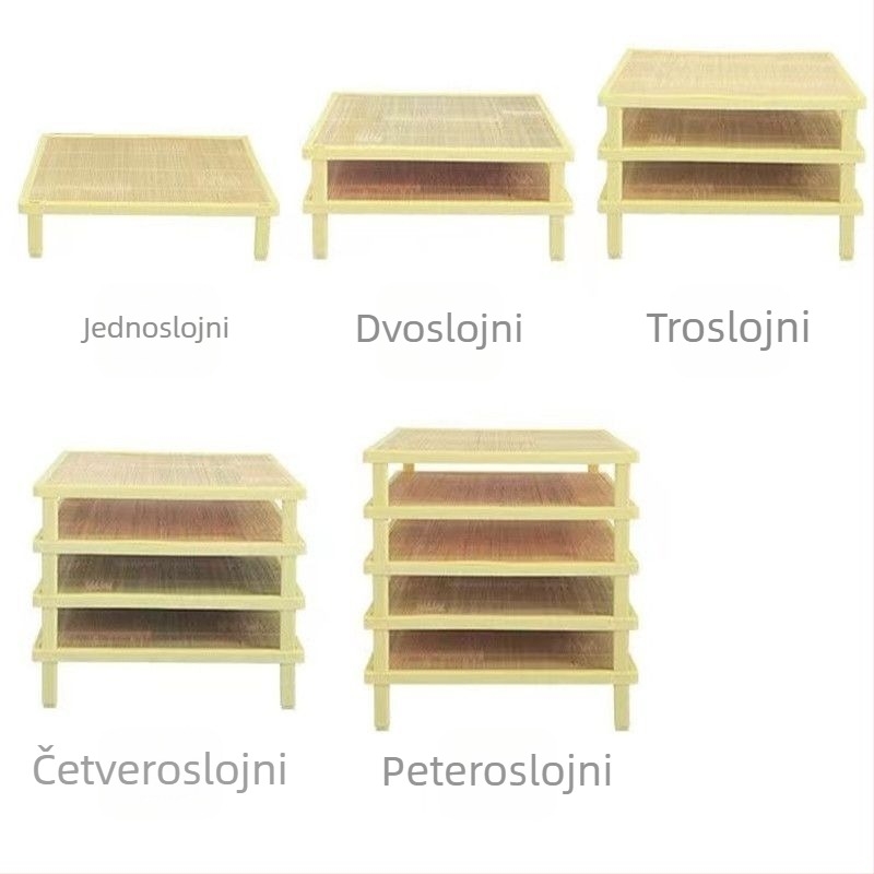 Višeslojna podloga za pokrivanje knedli, kućna upotreba, neljepljiva, ojačana, odvojiva posuda za knedle i bun, izrađena od stabljika sorghuma