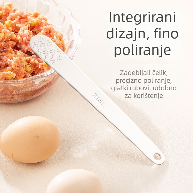 Žlica za knedle od 316L nehrđajućeg čelika s rupom za vješanje, alat za punjenje i oblikovanje, moderan minimalistički dizajn