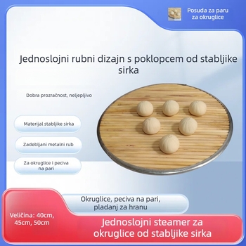 Neprijanjajuća podloga od sorghum stabljika za knedle, krušna jednovrstavna posuda za paru