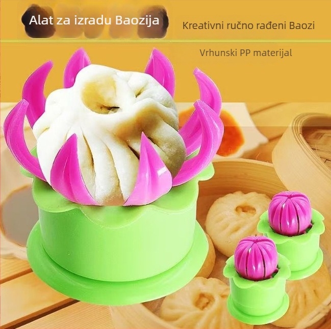 Kućni alat za izradu baozi – ručno oblikovanje i kalup
