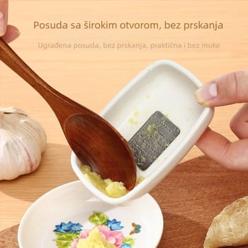 Dva ručna prijenosna mlinca za češnjak i đumbir – za pastu od češnjaka, pastu od đumbira i sok đumbira
