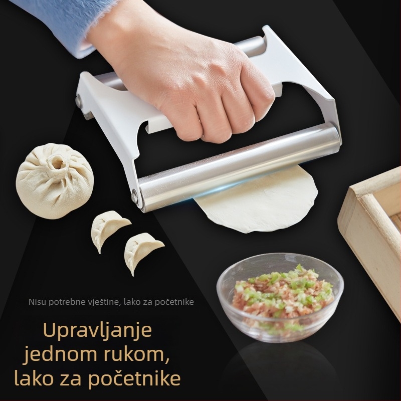 Diri nehrđajući čelik – integrirani valjak za tijesto s dvostrukom osovinom, kućna upotreba
