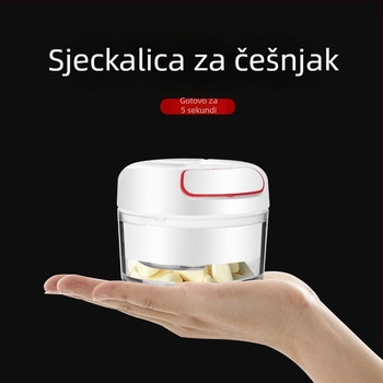 Ručna presa za češnjak i mljevenje, mljevenje češnjaka i đumbira, mali kuhinjski procesor od plastike