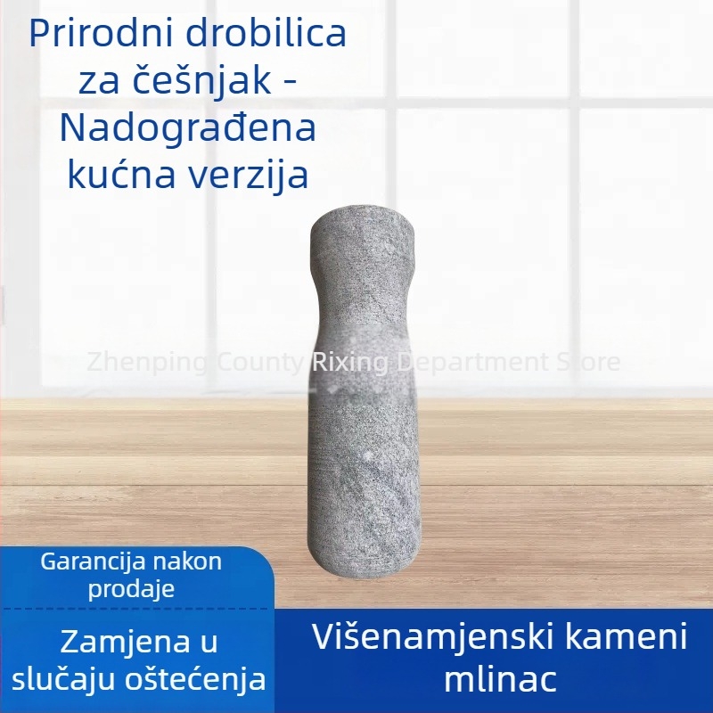 Ručni kameni mortár i pestle za češnjak – tradicionalni stil, kućna upotreba