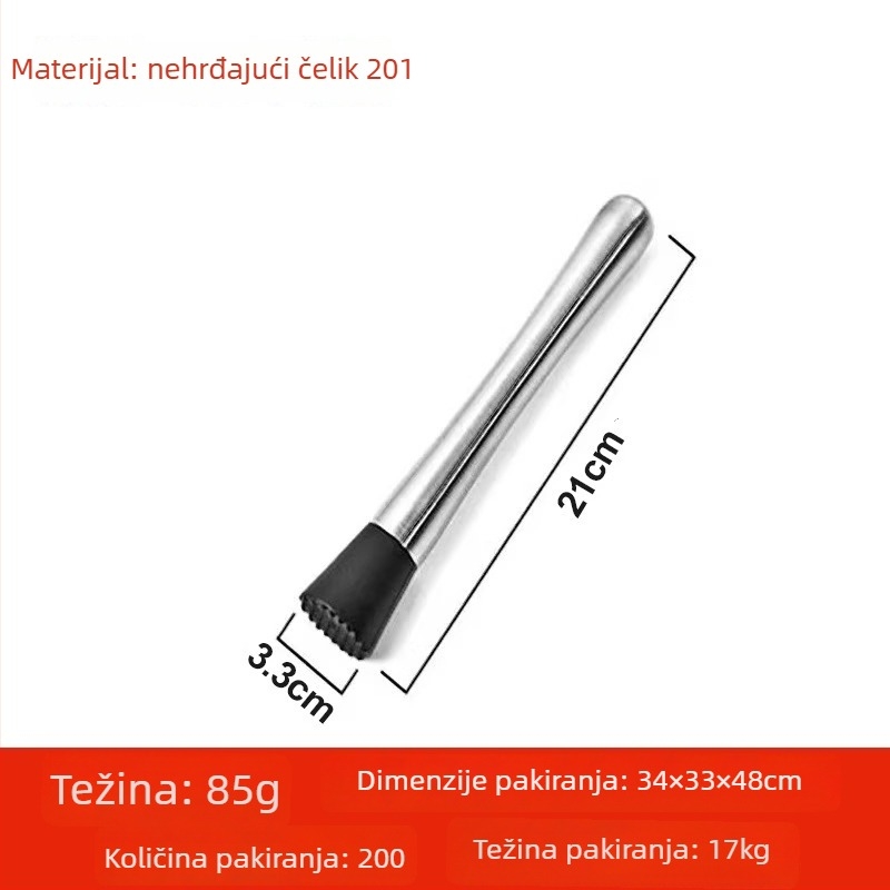 Nerđajući čelični čekić za drobljenje leda za kućnu upotrebu, alat za čaj s mlijekom, drobilica soka, lis za limun čaj