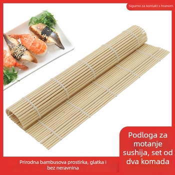 Bambusova rolna za sushi i kalup za rižu s nori, korejski i japanski stil, DIY alge, neprijanjajuća bambus ploča