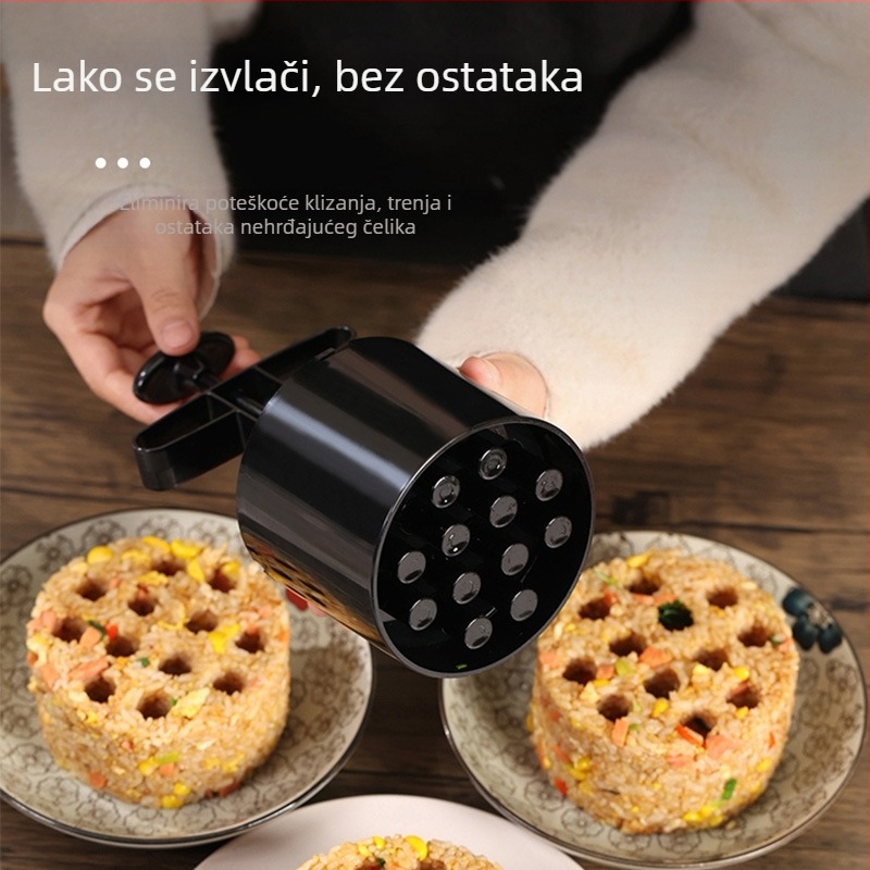 Dekorativna forma od ugljena s uzorkom saće za posluživanje jaja i prženog riža