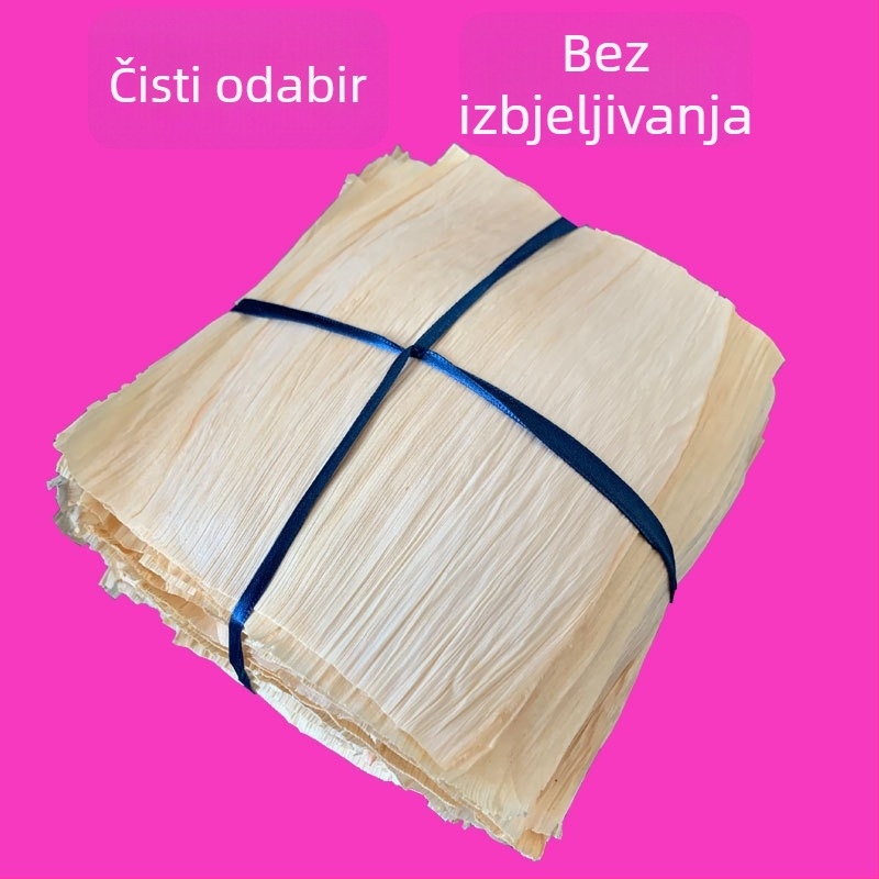 Kukuruzni listovi za parenje peciva, svježi listovi i ručno pletene sušene ljuske kukuruze