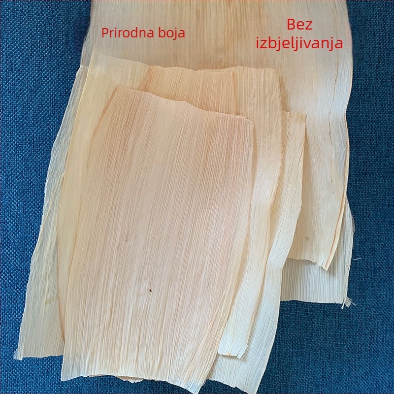 Kukuruzni listovi za parenje peciva, svježi listovi i ručno pletene sušene ljuske kukuruze