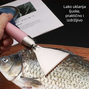 Višenamjenski alat za uklanjanje ljuskica ribe od nehrđajućeg čelika, ručni kuhinjski alat za čišćenje ribe