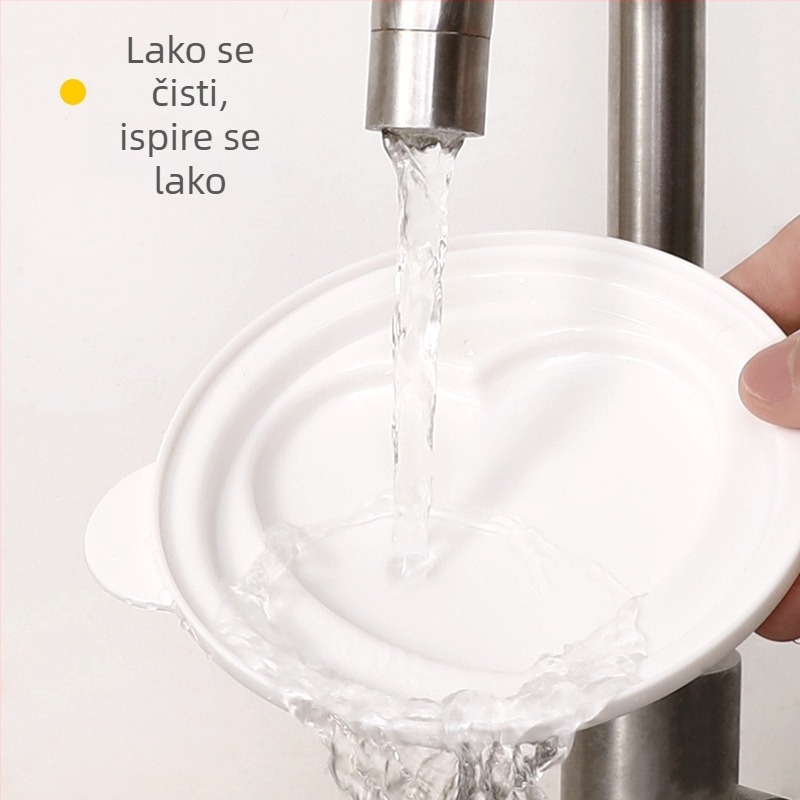 Plastični kalup za jaja u obliku srca sa poklopcem za mikrovalnu pećnicu