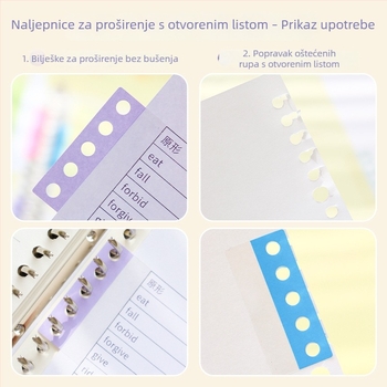 Proširive ljepljive bilješke s ljepilom, elegantan dizajn, bez bušenja, vanjske proširive kartice i indeksne kartice za učenje i pripremu za ispite
