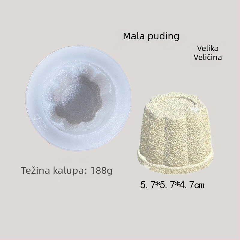 Silicijska kalupa za pečenje za parene mliječne kiflice i puding, kalupa za tijesto, šuplja okrugla kalupa za tost i tortu