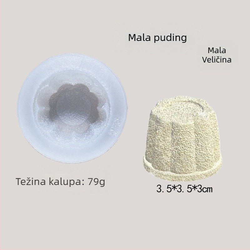 Silicijska kalupa za pečenje za parene mliječne kiflice i puding, kalupa za tijesto, šuplja okrugla kalupa za tost i tortu