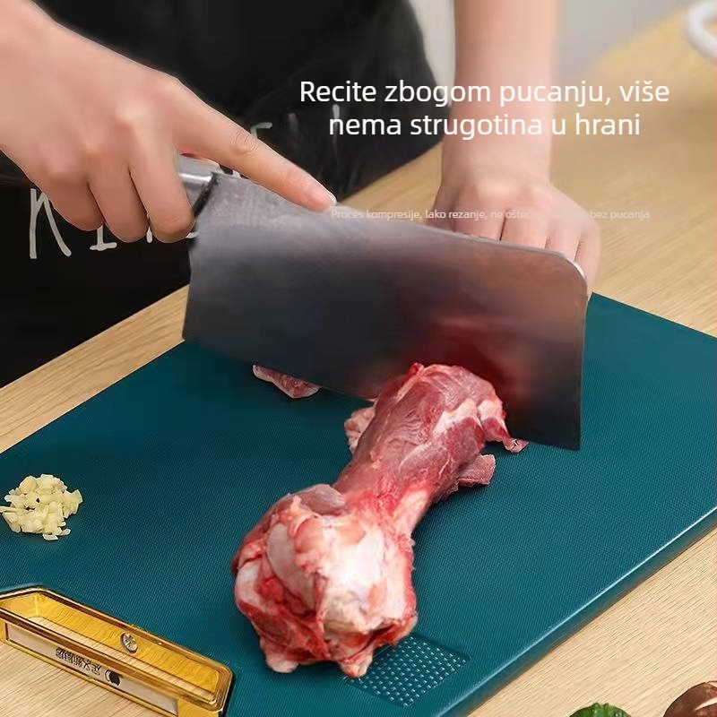 Daska za rezanje, kvadratna, kvalitete hrane, smaragdno zelena, otporna na plijesan, antibakterijska, ekstra debela, za kućnu upotrebu, daska za voće i povrće.