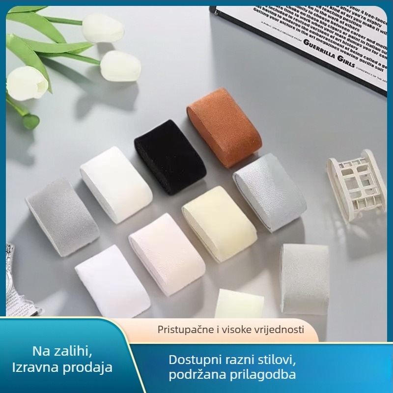 Jastuk za kutiju za satove – baršunasti jastuk za prikaz s dugom dlakom, ručna izrada, PU koža