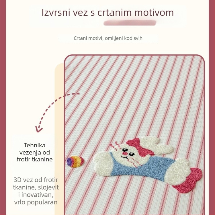 Dječja posteljina od 100% pamuka, debela gruba tkanina, zaštita madraca