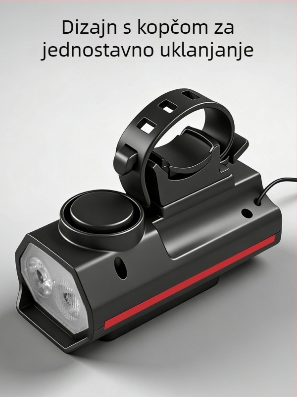 Stalna prednja svjetiljka za bicikl za noćnu vožnju, ultra jaka LED svjetiljka sa solarnim punjenjem, za planinske i cestovne bicikle