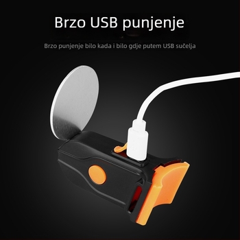 USB napajano stražnje svjetlo za MTB i cestovne bicikle, više načina, svjetlo u obliku srca s treperavim režimom za noćnu vožnju