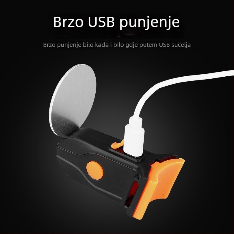 USB napajano stražnje svjetlo za MTB i cestovne bicikle, više načina, svjetlo u obliku srca s treperavim režimom za noćnu vožnju