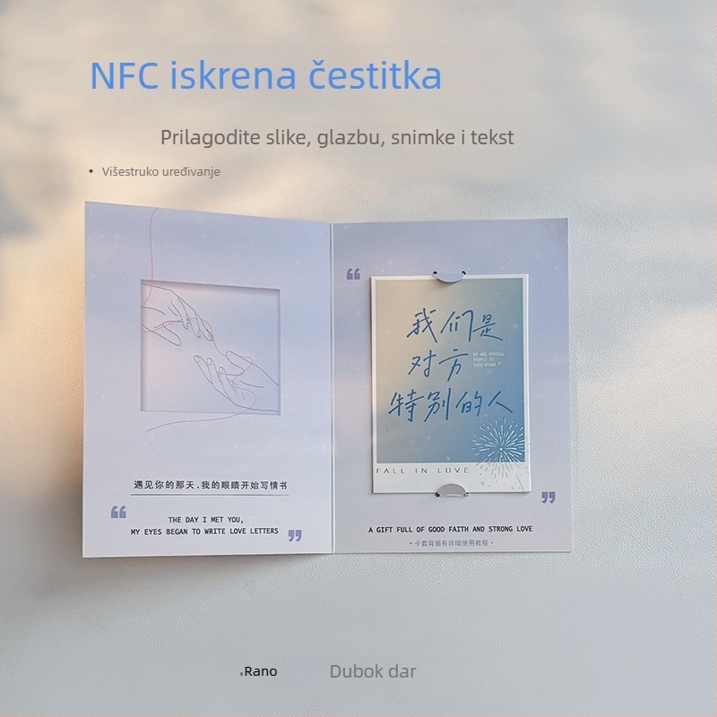 NFC čestitka s ljubavnim pismom i videom iskazivanja za Valentinovo
