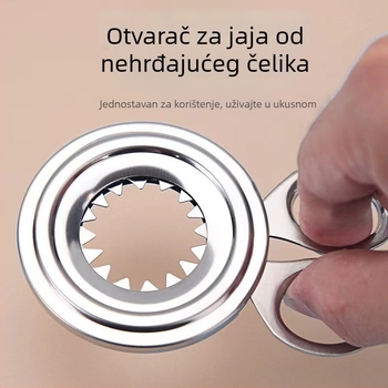 Nehrđajući čelični otvarač ljuske jajeta i rezač jaja za kuhana jaja, kućni odvajač jaja