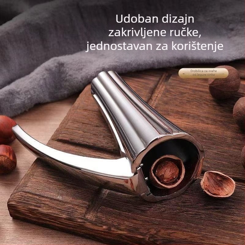 Višenamjenski otvarač za orašaste plodove s klipom za orahe i lijevkastim dizajnom – alat za ljuštenje