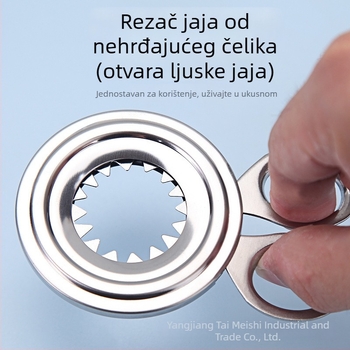 Nehrđajući čelični rezač za jaja, otvarač za ljuske, oljuštivač kuhanih jaja – kuhinjski alat