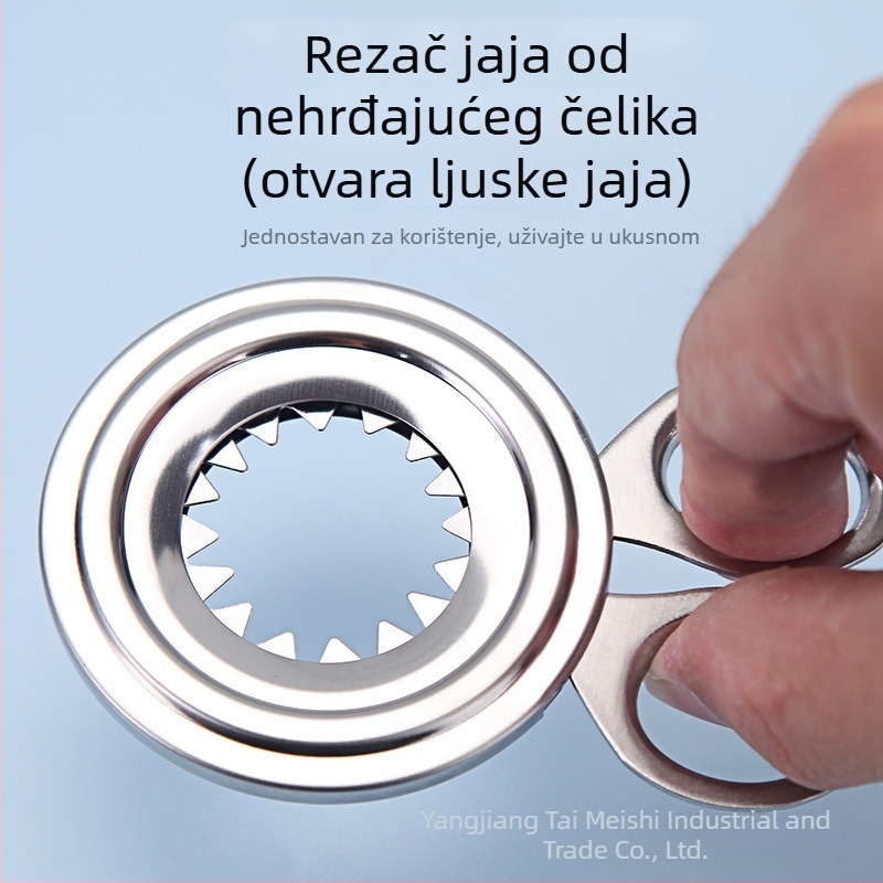 Nehrđajući čelični rezač za jaja, otvarač za ljuske, oljuštivač kuhanih jaja – kuhinjski alat