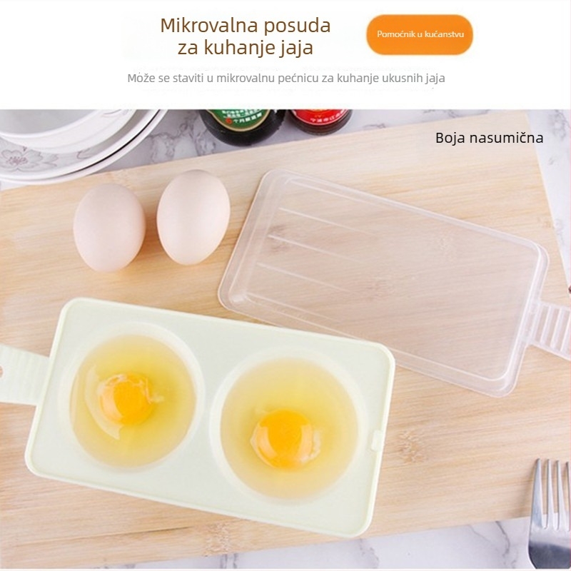 Mikrovalno kuhalo za jaja: parni kuhalo, kalupi za jaja, posuda za kuhanje jaja s mekim žumanjkom