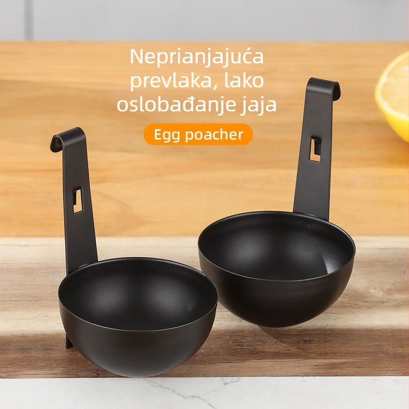 Nehrđajući čelični visoki kuhalo za jaja – za poširana jaja i mekano kuhana jaja, posuda za parenje