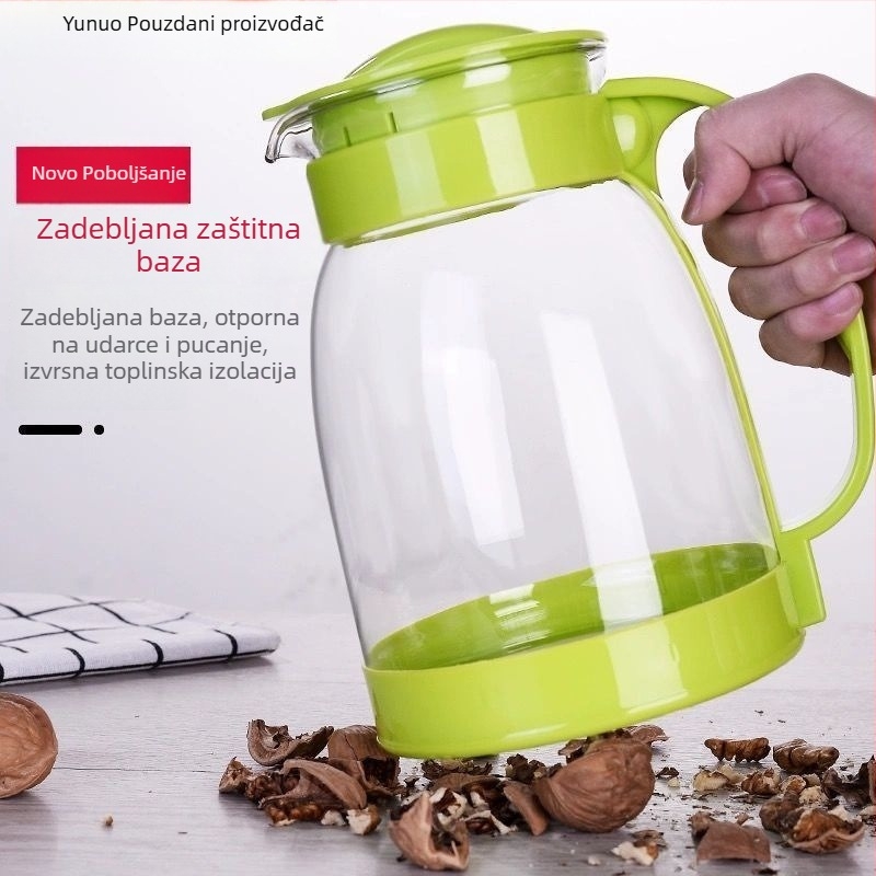 Staklena karafa za studenu vodu velikog kapaciteta i set čajnika, otporna na visoke temperature, kućni sok
