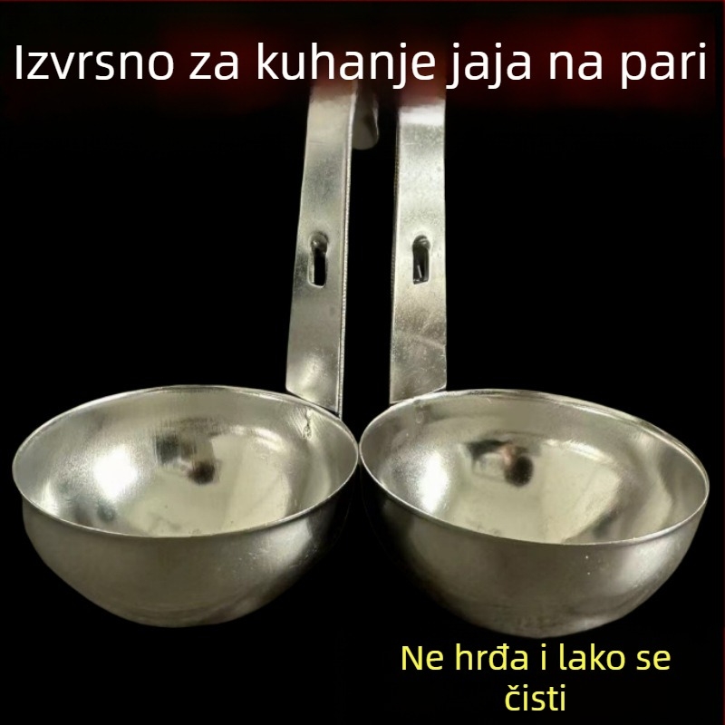 Nehrđajući čelični kalup za jaja s dizajnom za uši, za poširana i kuhana jaja, kuhinjski alat
