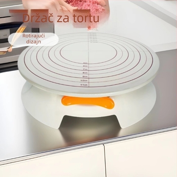Okretni tanjur za ukrašavanje torti s mjernom skalom, protuklizni, za DIY pečenje