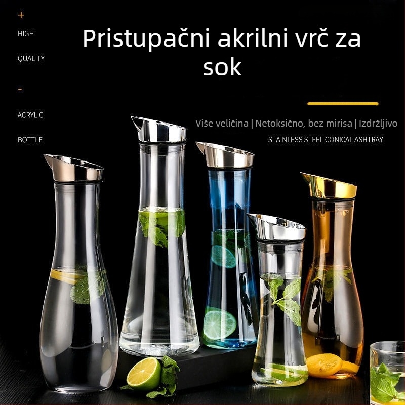 Akril džbán za sok i vodu, za bar, velika kapacitet, otporan na visoke temperature, debeli plast