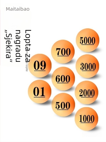 4 cm narančasta brojčana ping-pong lopta – bezšavna, mat površina, rekvizit za lutriju