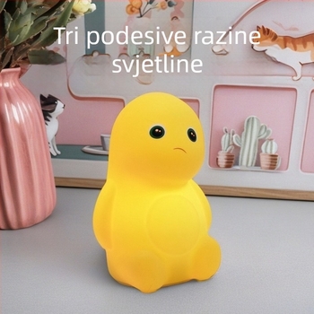 Silikonska noćna lampica s mliječnim zmajem, punjiva, dekorativni noćni stojić, zaštita očiju za dijete