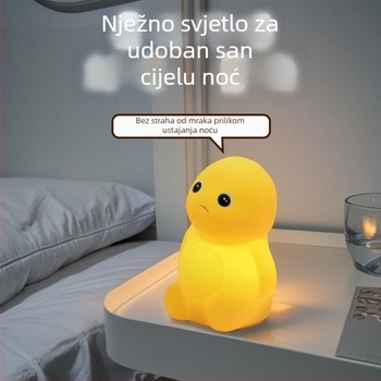 Silikonska noćna lampica s mliječnim zmajem, punjiva, dekorativni noćni stojić, zaštita očiju za dijete