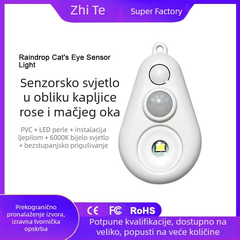Senzorsko LED osvjetljenje vitrine za figurice, punjivo USB napajanje, bez kablova, ugrađena baterija, dimenzije 68×40×20 mm