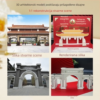 Premium prilagođena 3D pozivnica za upis na sveučilište, za prvu godinu, s vašom fotografijom