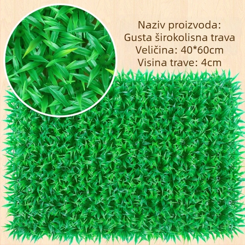 Gusta umjetno travnato zidno dekor s biljem za unutarnju dekoraciju