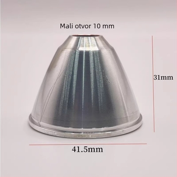 Aluminijska lampasta kućica od aluminija s vakuumski elektroplatnim reflektirajućim poklopcem, model C8, tekstura narančine kore, 41,5x31x10 mm, kompatibilno s Cree XHP35/50/70LED
