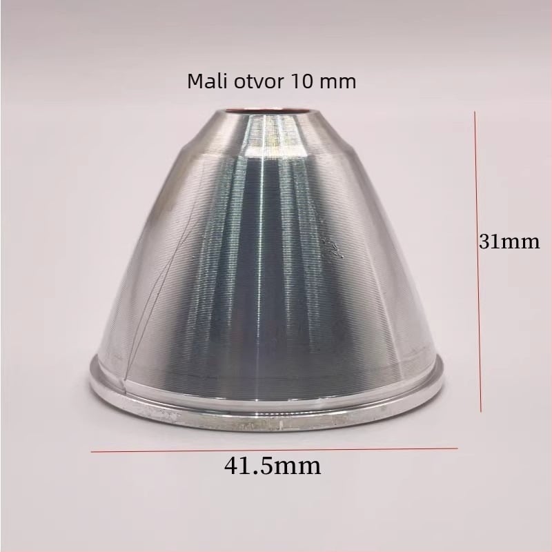 Aluminijska lampasta kućica od aluminija s vakuumski elektroplatnim reflektirajućim poklopcem, model C8, tekstura narančine kore, 41,5x31x10 mm, kompatibilno s Cree XHP35/50/70LED