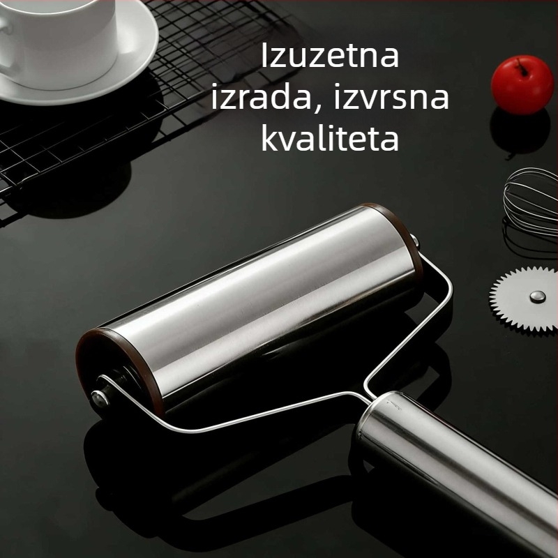Nehrđajući čelični valjak za tijesto za obloge knedli, jednoručni dizajn, ušteda snage